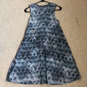 Blue sleeveless dress